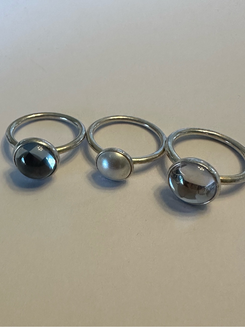 Pandora Sterling Silver 925 ALE Stackable Ring Set Size 52 – Set of 3